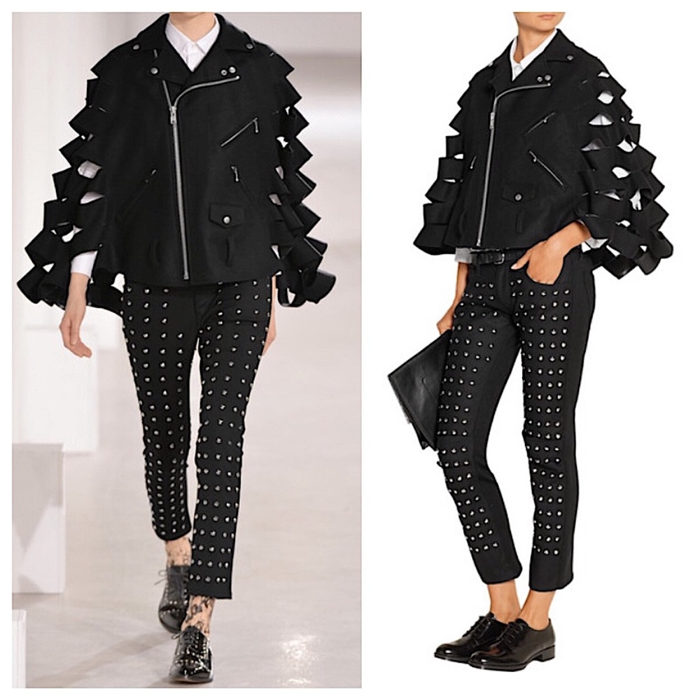 Junya Watanabe Comme des Garçons Runway Studded Wool Pants Black NWT